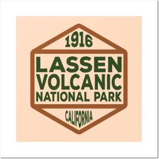Lassen Volcanic National Park badge Posters and Art